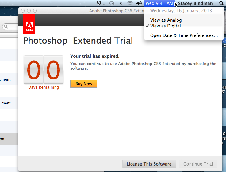 Solved: Re: Photoshop CS6 suddenly a trial version of Exte